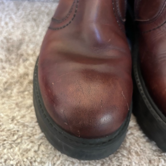 Vintage American Eagle Leather Lug Sole Boots. Made in Portugal. Y2K. Work boots - Picture 5 of 17